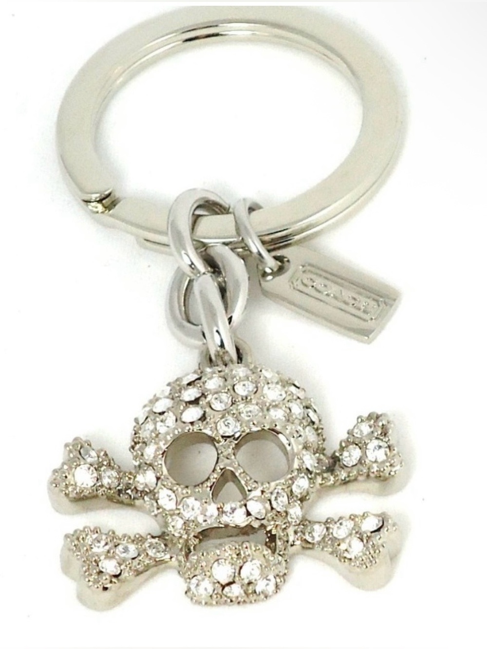 COACH Skull Pave  Swarovski Crossbones Charm.